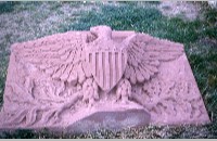 Stone work from the Post Office on Jennings Avenue, April 1965 (095-022-180)